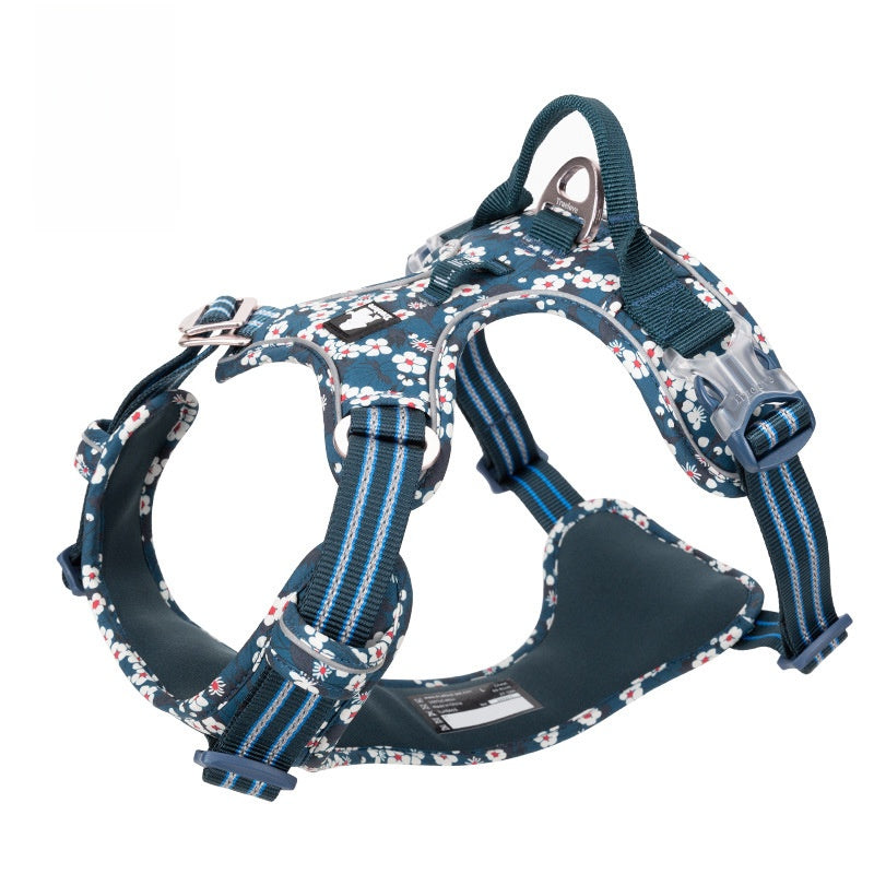Dog harness side strap and D-ring detail — Pawnests