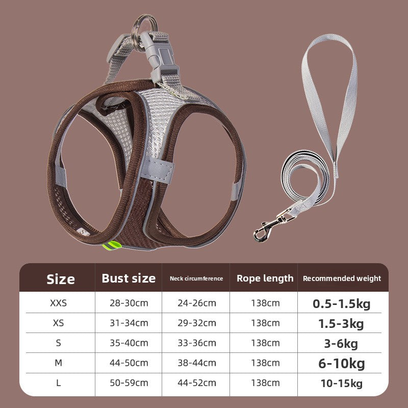 Dog Harness & Leash Set | Reflective Nylon Walking Set for Dogs & Cats – product image 24 | Pawnests