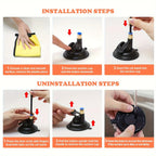 Cat teaser toy suction-cup attach and release steps | Pawnests