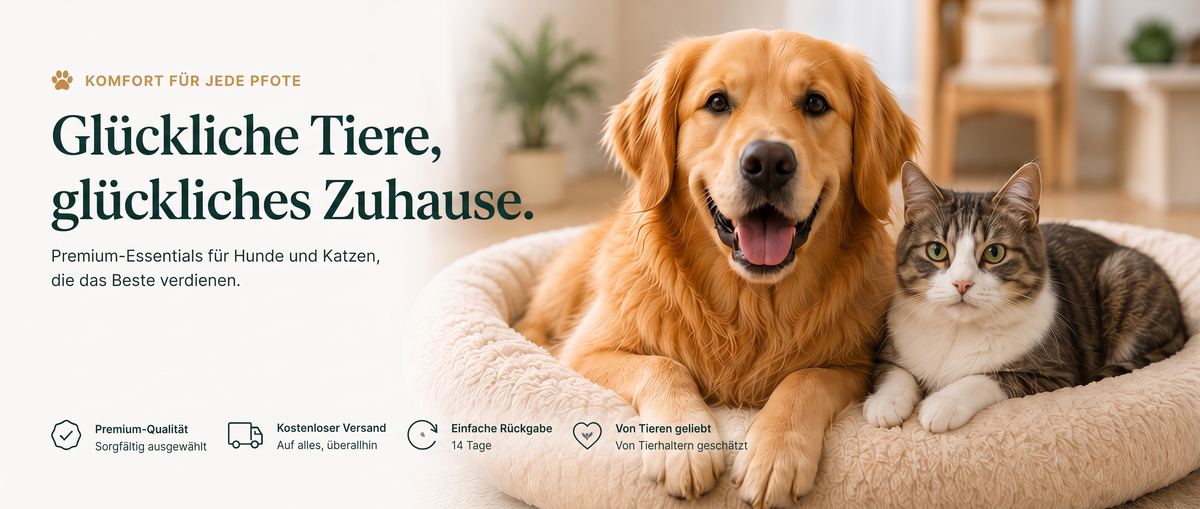Hund und Katze entspannen zusammen – Pawnests Premium-Haustierbedarf