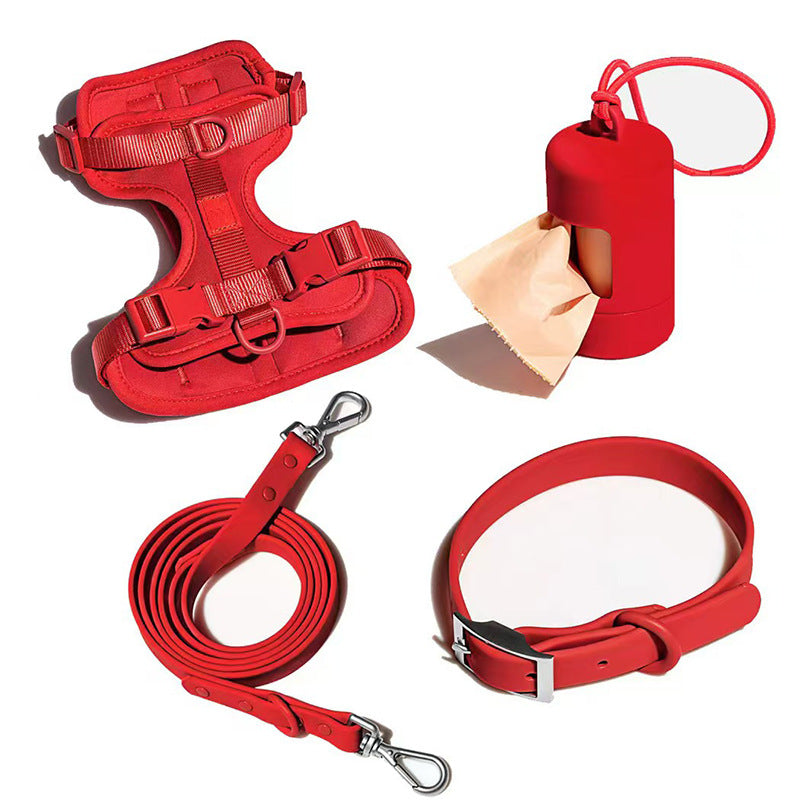PVC harness leash attachment point — strong alloy D-ring clip | Pawnests