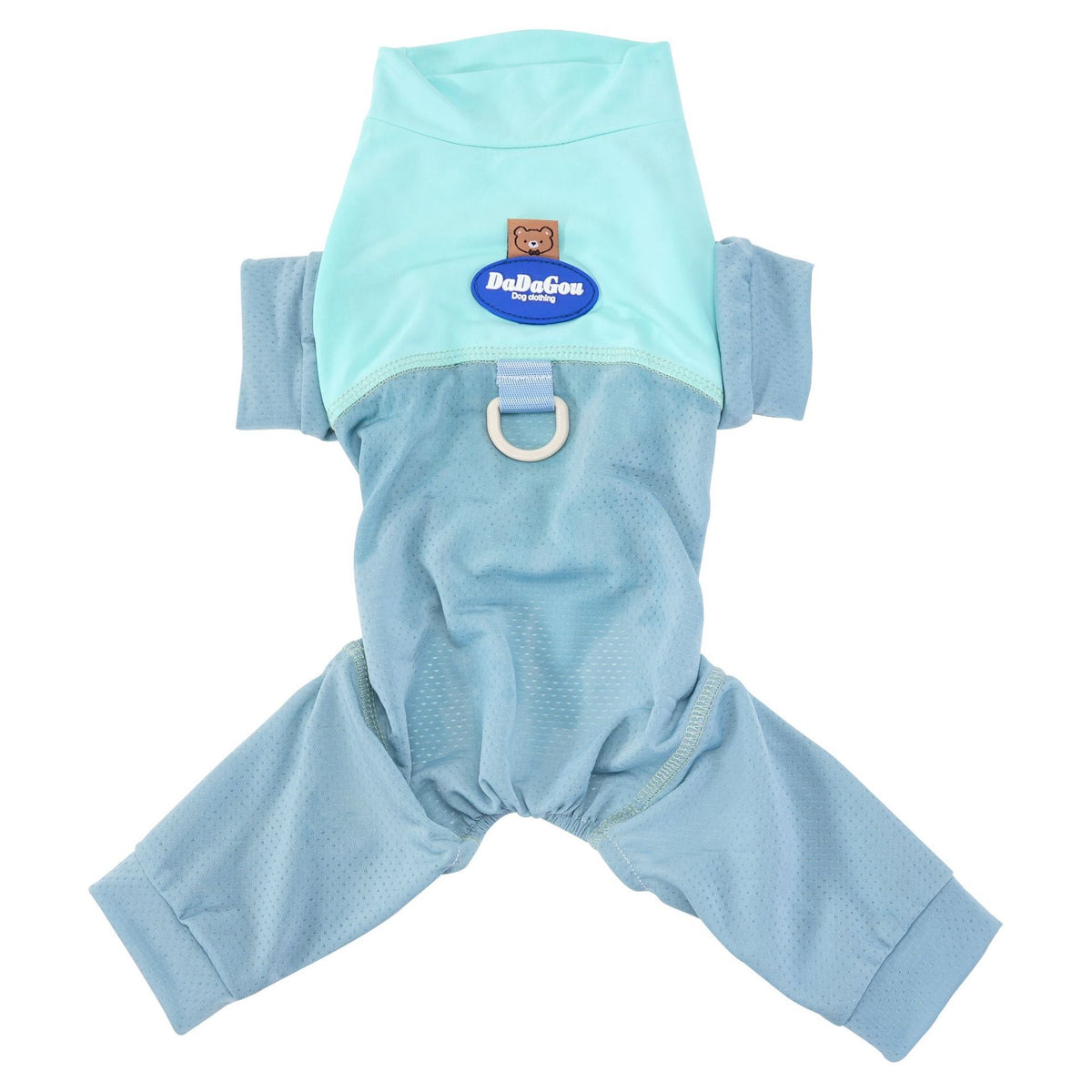 Dog post-grooming in mesh suit — coat protection after grooming | Pawnests